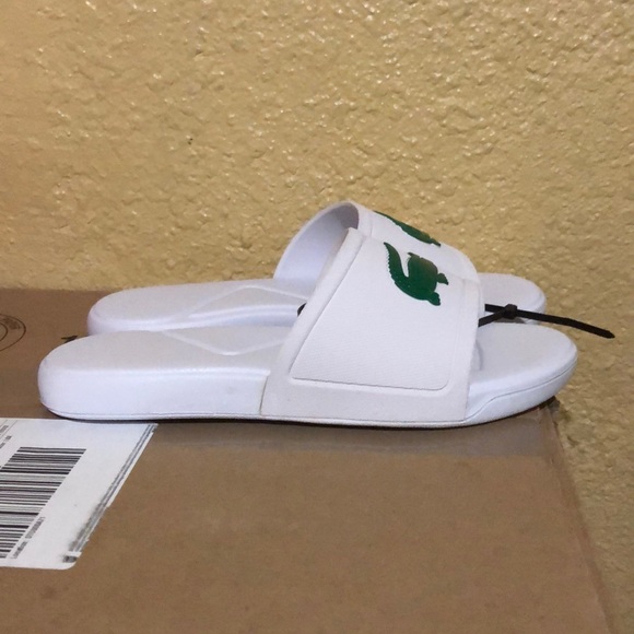 Lacoste Silde Sandels Big Kids Size 4 White NWT - Picture 5 of 8